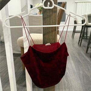 Velvet Burgundy Cami Top